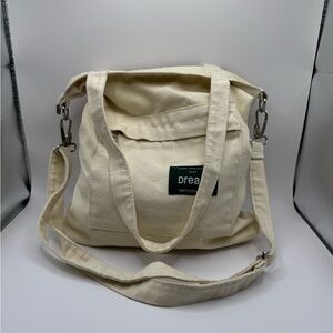 Canvas Tote Bag in Cream - Versatile Women’s Shoulder & Crossbody